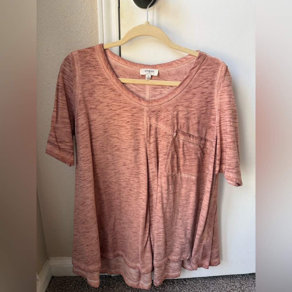 Umgee Women's Dusty Rose Short Sleeve Tee